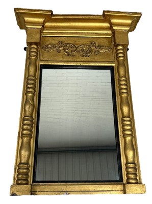 Lot 447 - A 19TH CENTURY REGENCY DESIGN GILT WOOD PIER...