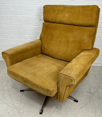 Lot 454 - GEORG THAMS: A MID CENTURY SUEDE SWIVEL...