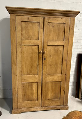 Lot 456A - A LARGE PINE ARMOIRE OR CUPBOARD, 

198cm x...