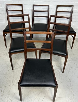 Lot 464 - A SET OF SIX RICHARD HORNBY LADDER BACK CHAIRS...