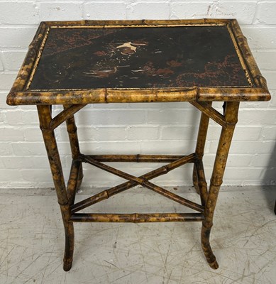 Lot 507 - A VICTORIAN AESTHETIC PERIOD BAMBOO SIDE TABLE,...