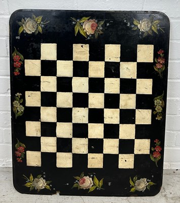 Lot 513 - A PAPIER MACHE VICTORIAN TABLE TOP,

67cm x 53cm