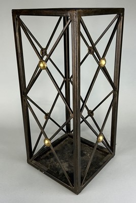 Lot 517 - A REGENCY STYLE STICK STAND, 

51cm x 23cm