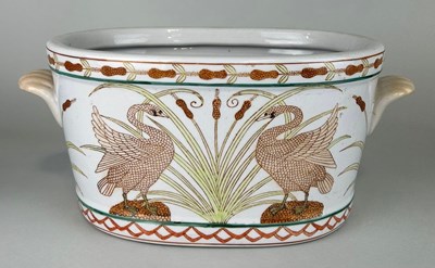 Lot 526 - A CHINESE STYLE JARDINIERE, 

35cm x 20cm x 14cm