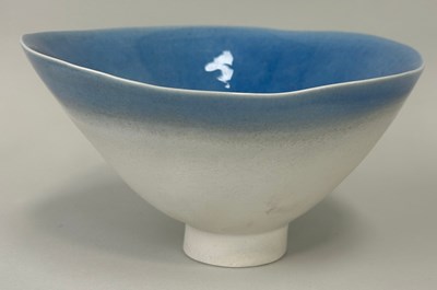 Lot 528 - AFTER LUCIE RIE: A LARGE CERAMIC BLUE AND...