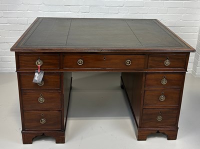 Lot 534 - AN EARLY 19TH CENTRAL PARTNERS DESK, 

Two...