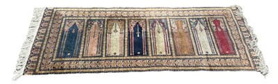 Lot 618 - A TURKISH SILK 'SAPHA' CARPET, 

215cm x 85cm