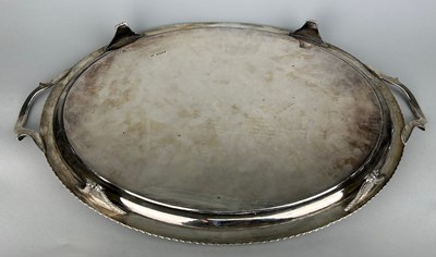 Lot 2 - A GEORGE III SILVER TRAY, Marked for John...