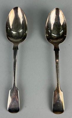 Lot 28 - A PAIR OF VICTORIAN SILVER SERVING SPOONS...