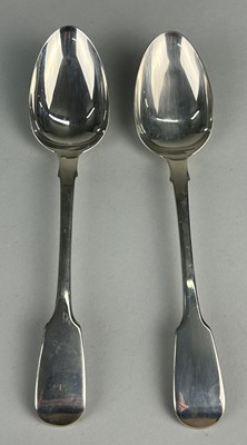 Lot 29 - A PAIR OF VICTORIAN SILVER SERVING SPOONS...