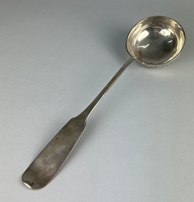 Lot 38 - A LARGE GEORGIAN SILVER LADLE, 

100gms