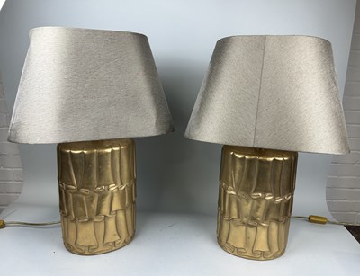 Lot 997 - A PAIR OF DESIGNER CURTAIN TABLE LAMPS