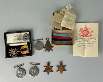 Lot 104 - A COLLECTION OF MEDALS,

To include a silver...