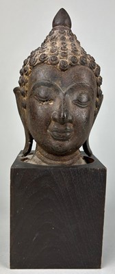 Lot 120 - A BRONZE SCULPTURE OF A BUDDHA'S HEAD, 

Later...