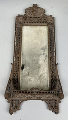 Lot 1140 - A FRENCH METAL MIRROR